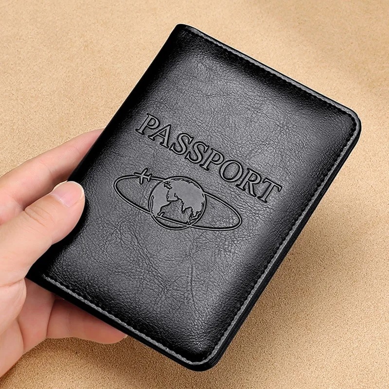 Passport Wallet Rfid - Sampul Paspor Kulit Asli Uniseks Dompet