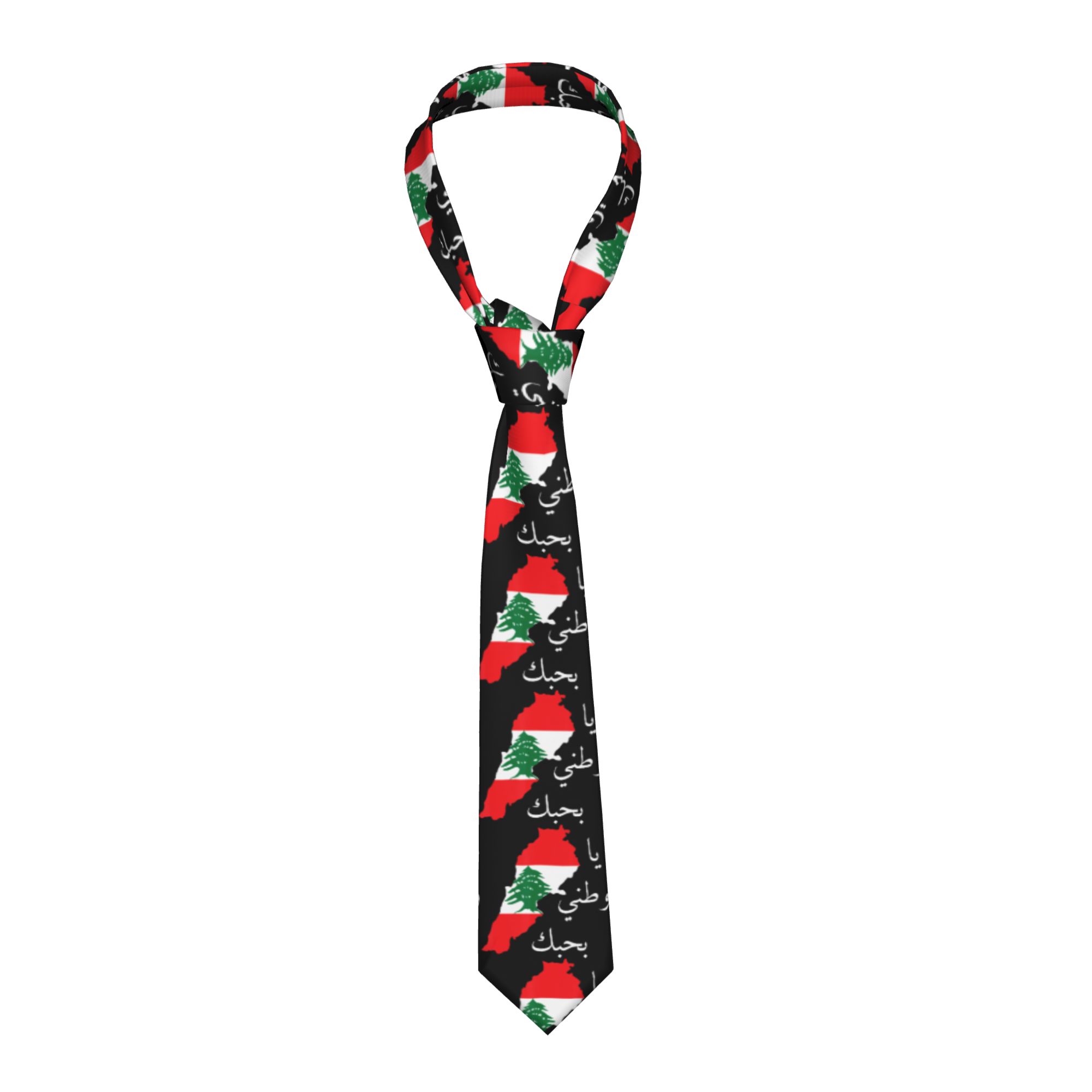 Men Accessories Lebanon - Dasi Peta Bendera Lebanon Beirut Pohon