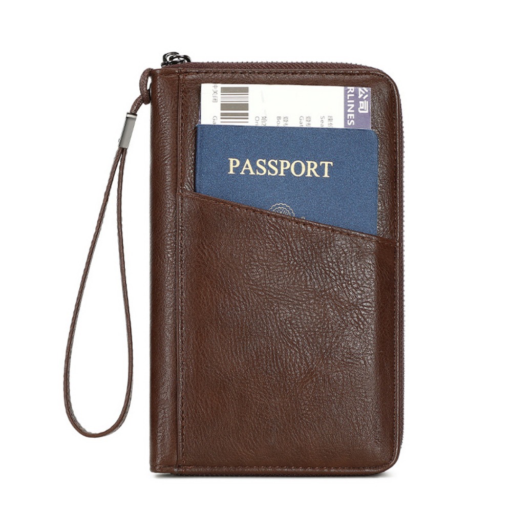Passport Wallet Rfid - Dompet Klip Paspor Kulit PU dengan