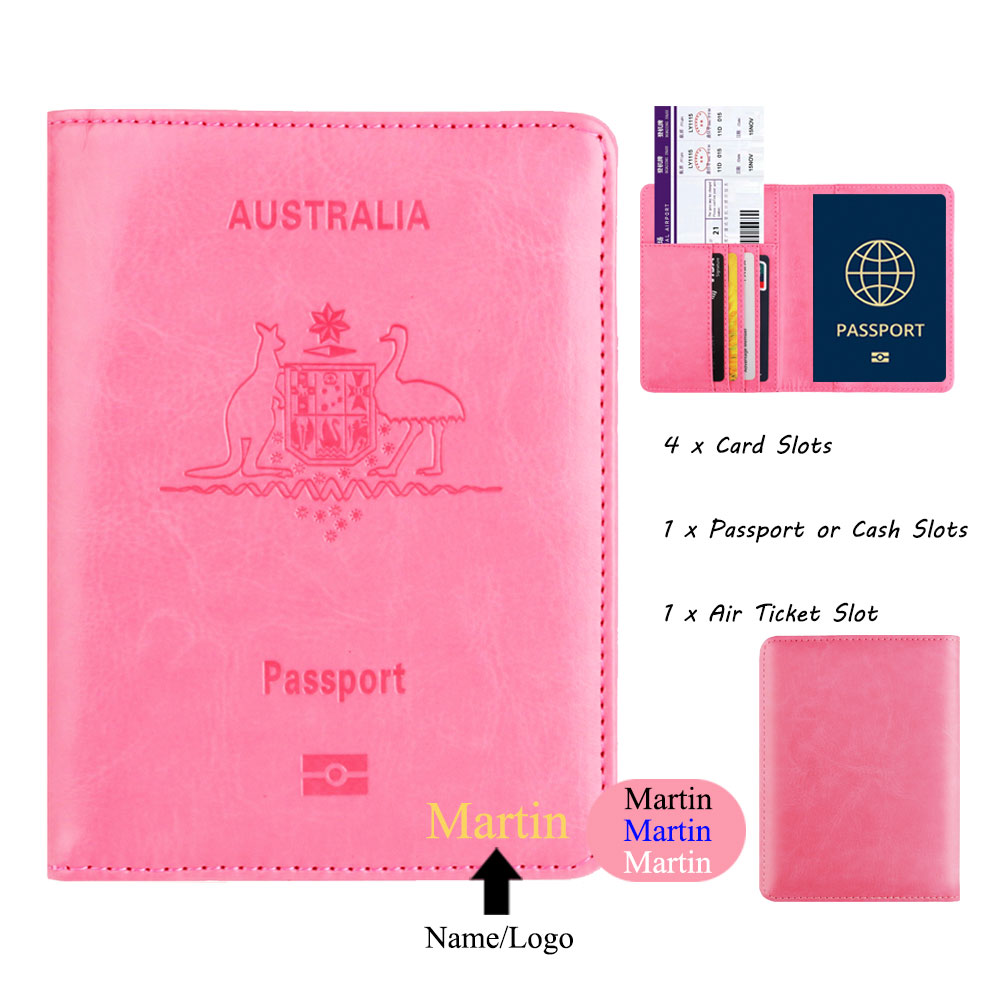 Passport Wallet Rfid - Tas dompet perjalanan penutup paspor kulit