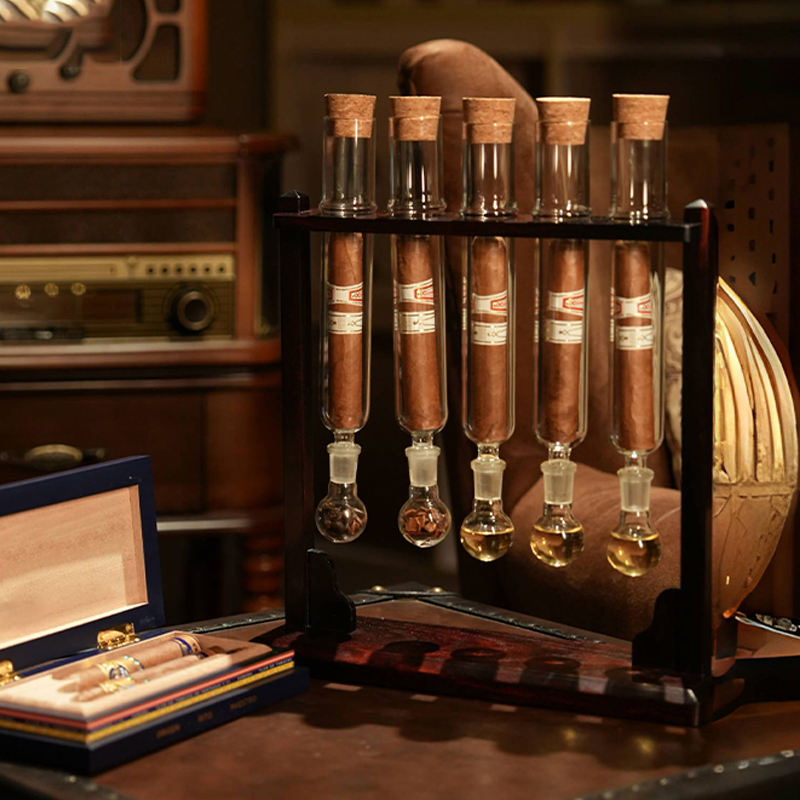 Cigar Cutter Set - Set Tabung Cerutu Kaca Humidor dengan