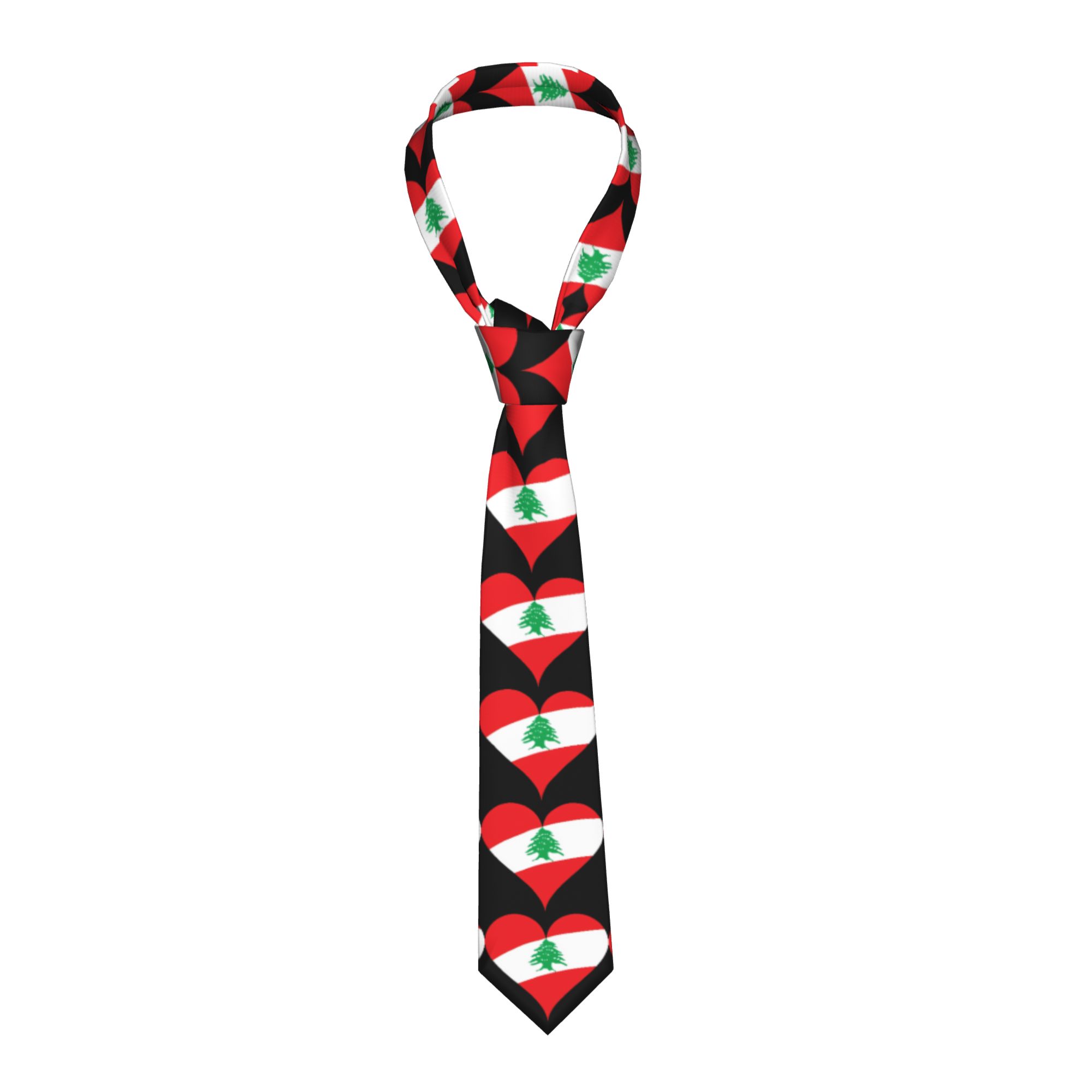 Men Accessories Lebanon - Dasi Hati Bendera Lebanon Dasi Pesta