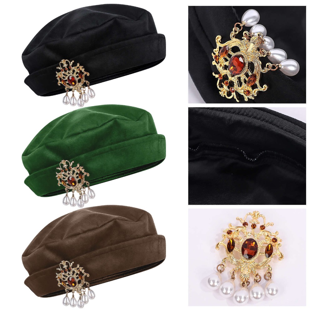 Medieval Men'S Accessories - Topi Baret Tudor Abad Pertengahan Pria,