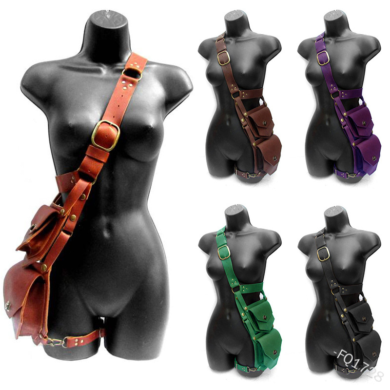 Medieval Men'S Accessories - Abad Pertengahan Tas Kantong Sabuk Kulit