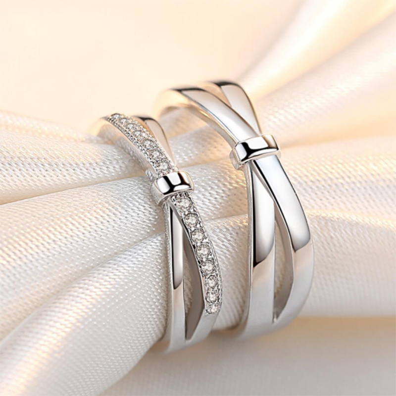 Men'S Accessories Hand Bands - Cincin Pasangan Ikatan Simpul Romantis Kristal