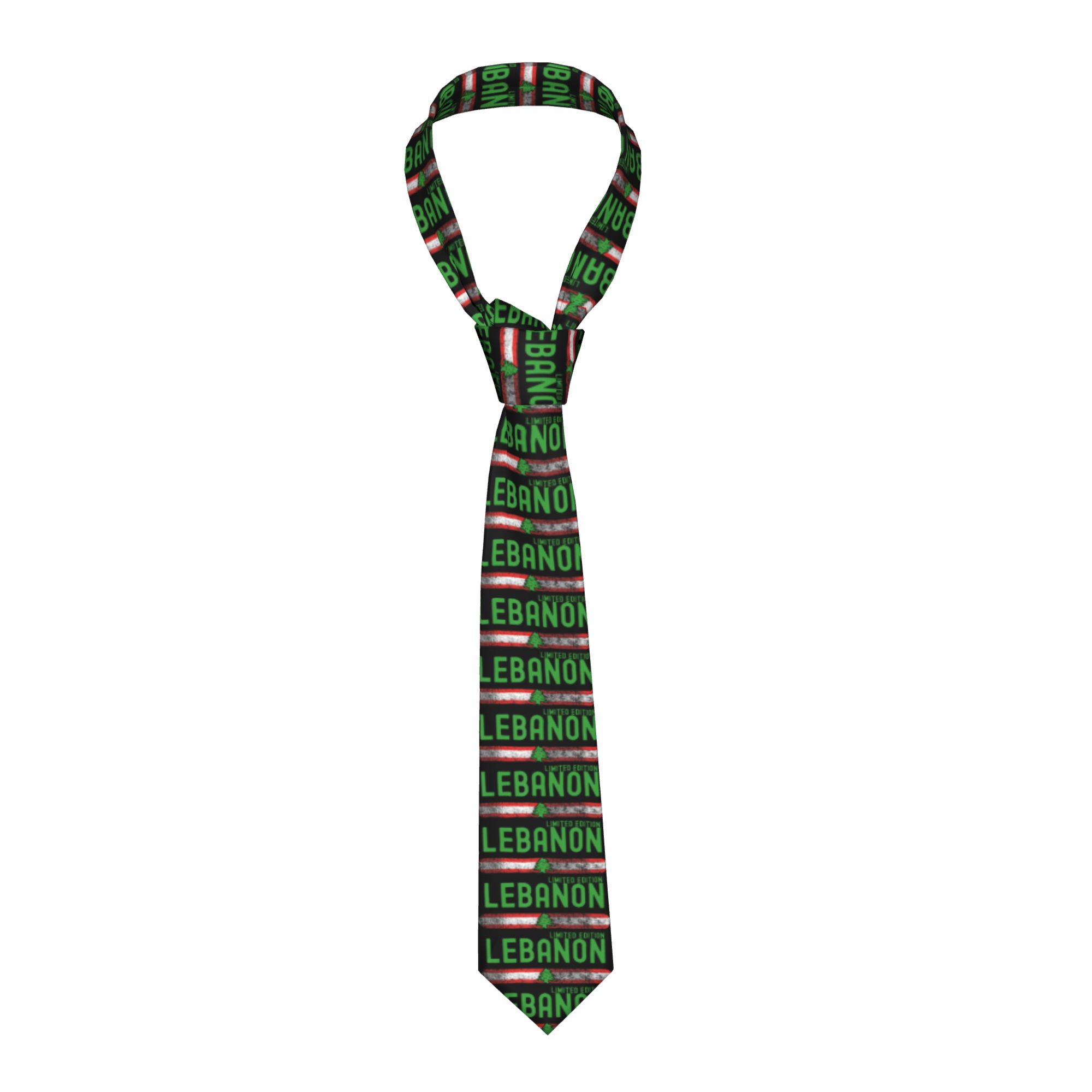 Men Accessories Lebanon - Dasi Patriotik Bendera Lebanon Desain Dasi