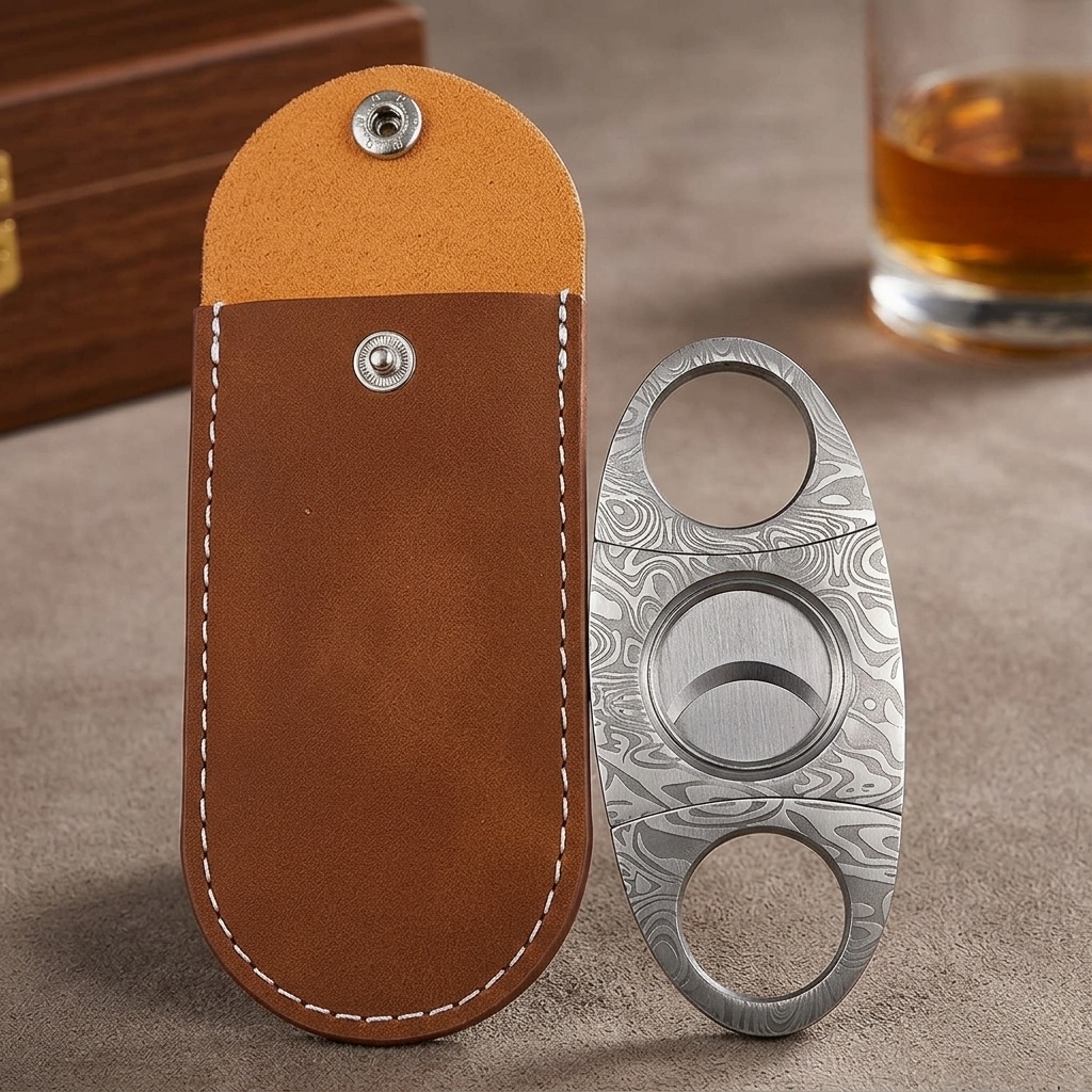 Cigar Cutter Set - Pemotong Cerutu Manual Stainless Steel, Alat