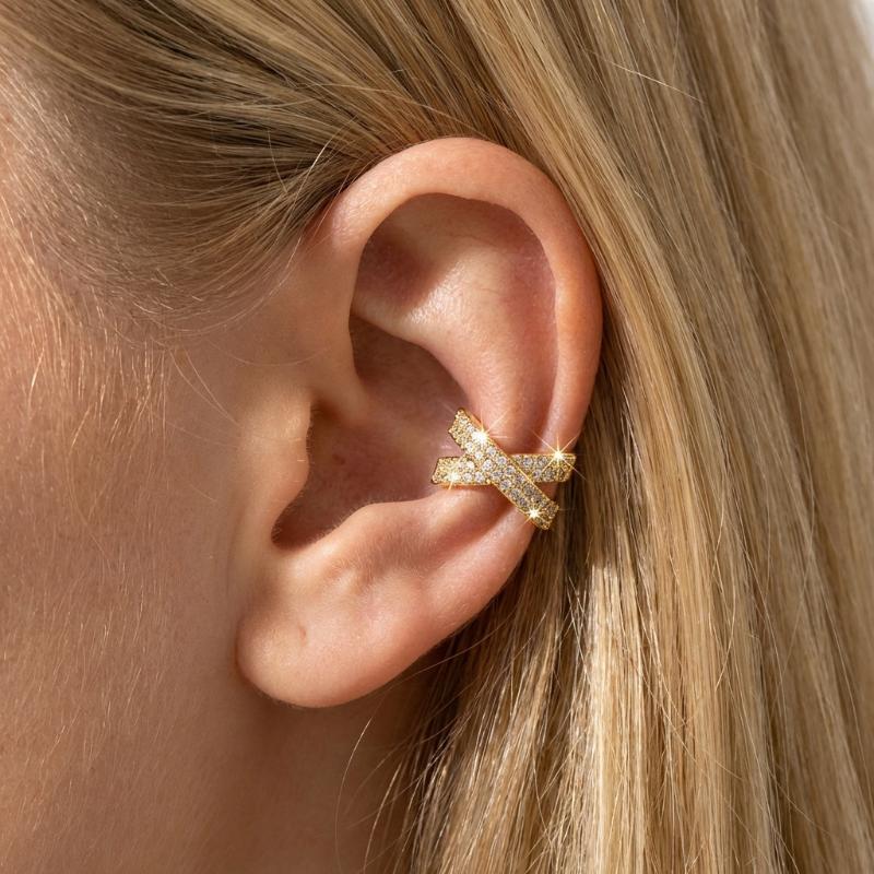 Men'S Minimalist Accessories - Anting Jepit Model Silang, Desain Minimalis