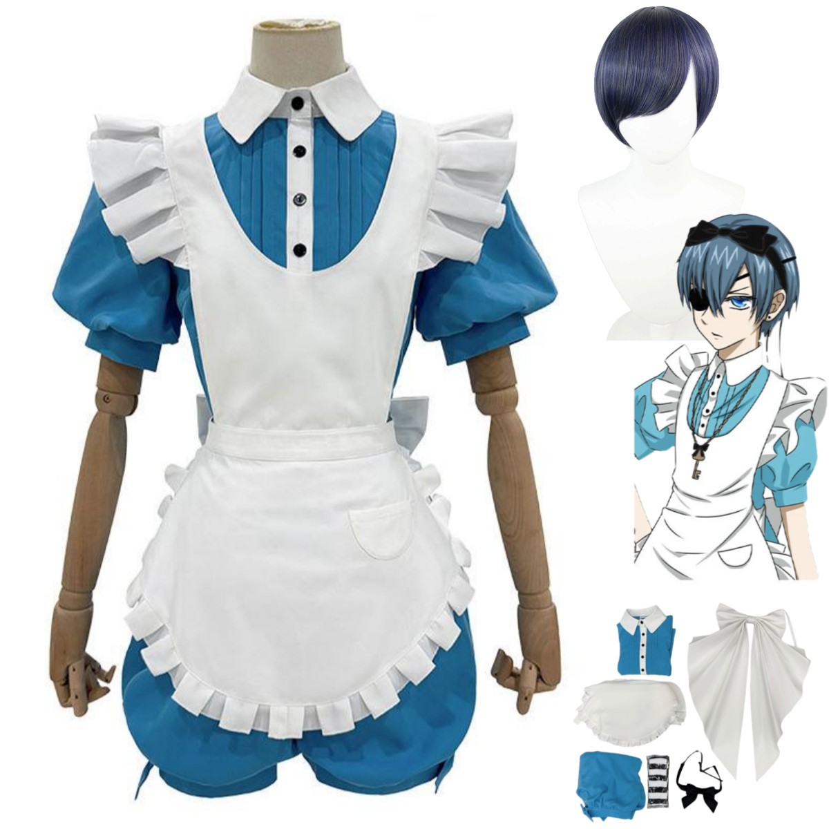 Men'S Accessories Japan - Kostum Cosplay Senyum Anime Ciel Phantomhive