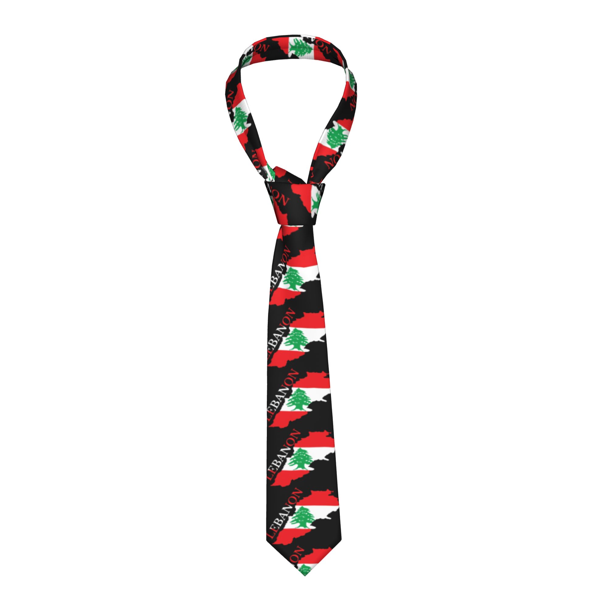 Men Accessories Lebanon - Dasi Peta Bendera Lebanon Dasi Pesta