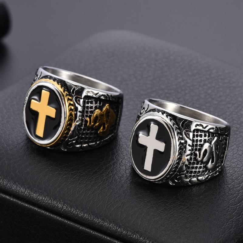 Cincin Pria Amulet Salib Yesus - Men'S Accessories Hand Bands ulasan dan harga