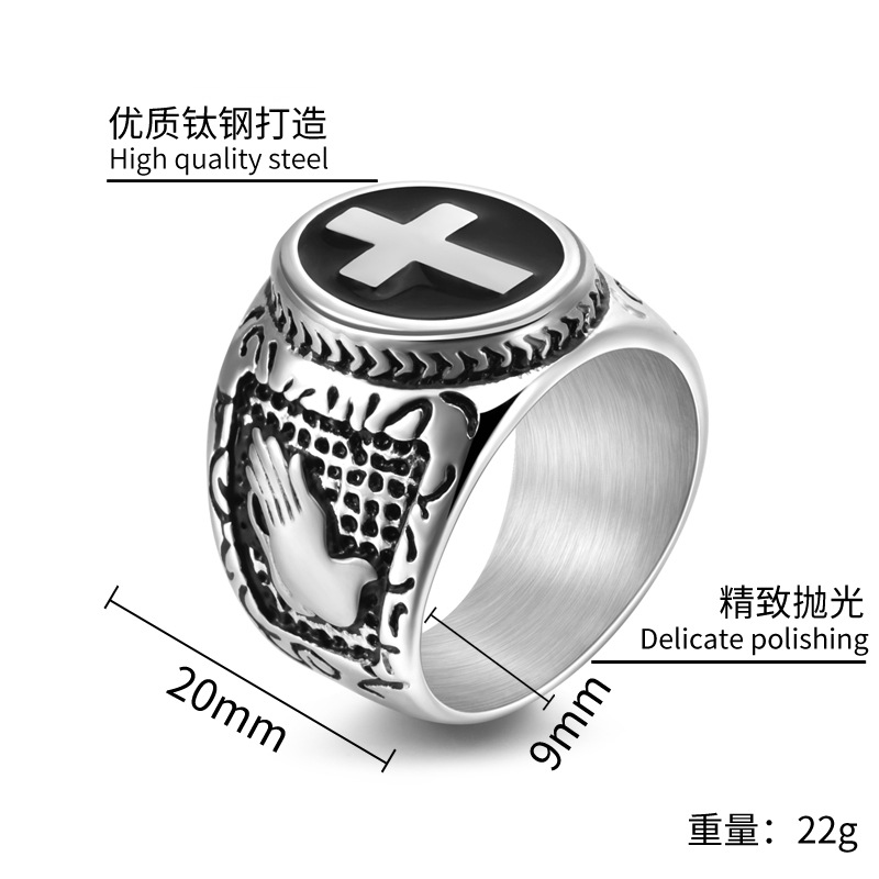 Cincin Pria Amulet Salib Yesus - Men'S Accessories Hand Bands ulasan dan harga