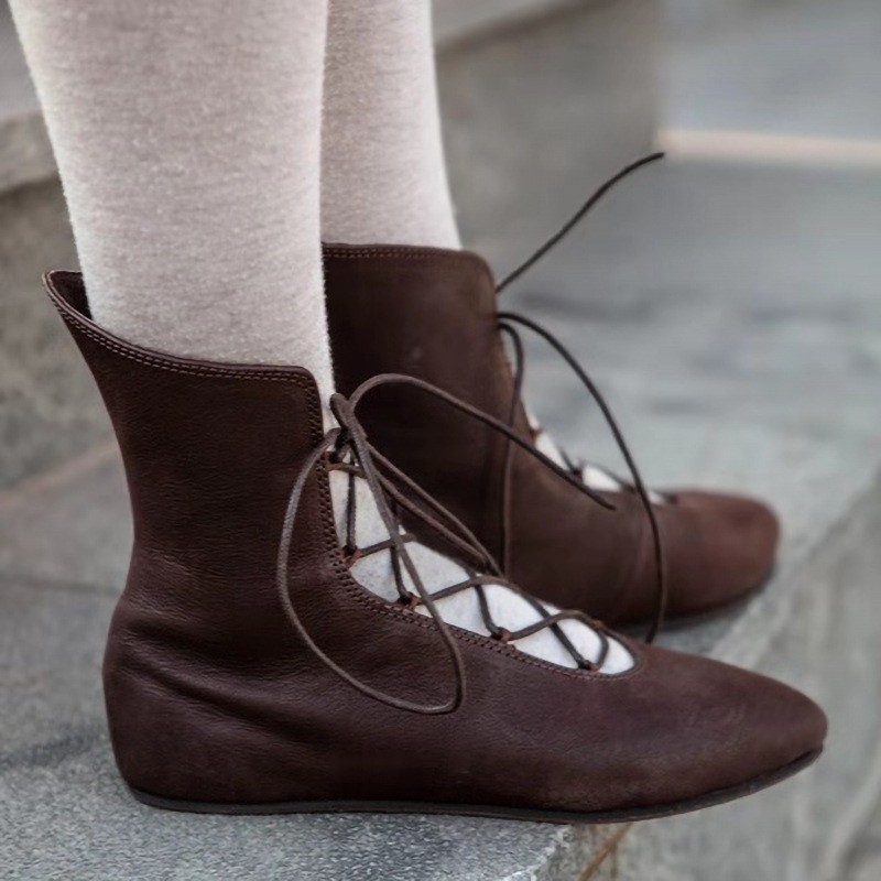 Sepatu Bot Kulit Model Tali Si - Medieval Men'S Accessories ulasan dan harga