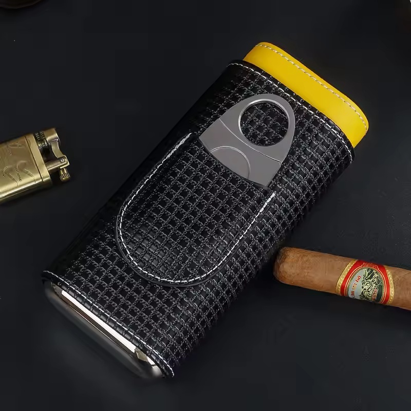 Kotak Humidor Cerutu Kulit Por - Cigar Cutter Set ulasan dan harga