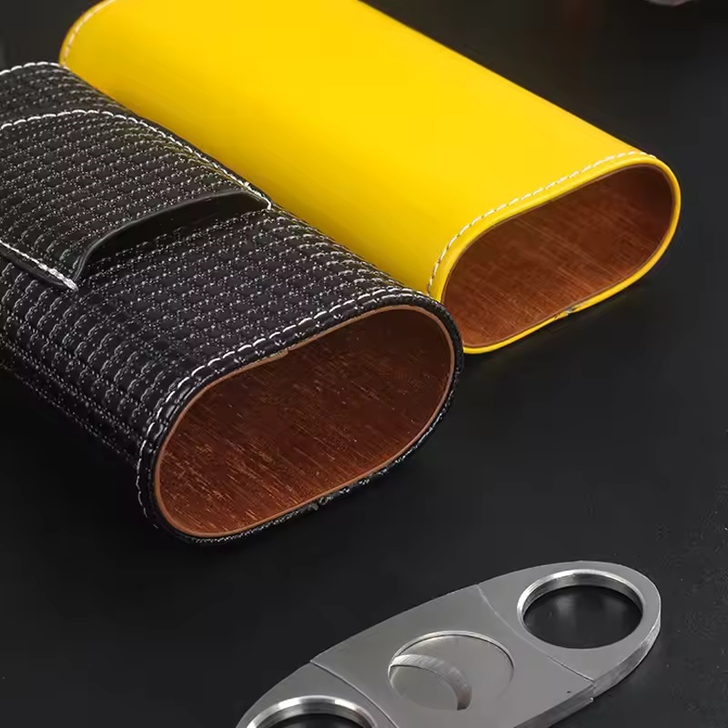 Kotak Humidor Cerutu Kulit Por - Cigar Cutter Set ulasan dan harga