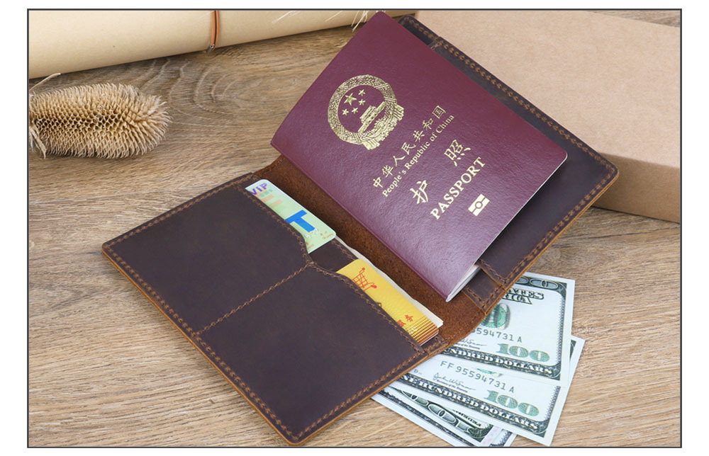 Crazy Horse Kulit Case Retro B - Passport Wallet Rfid ulasan dan harga