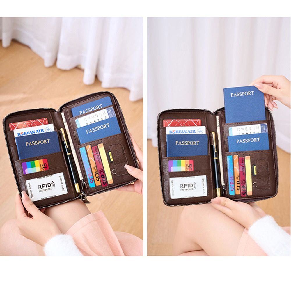 Dompet Klip Paspor Kulit PU de - Passport Wallet Rfid ulasan dan harga