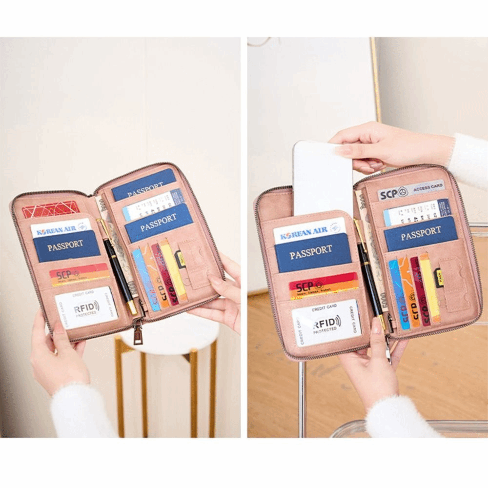 Dompet Klip Paspor Kulit PU de - Passport Wallet Rfid ulasan dan harga