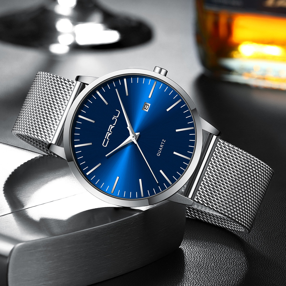 CRRJU jam tangan Ultra tipis p - Men'S Accessories Luxury Brands ulasan dan harga