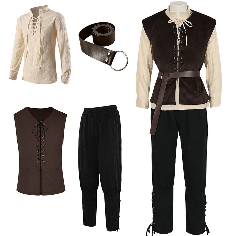 4 Pcs Set Kostum Halloween Pri - Medieval Men'S Accessories ulasan dan harga