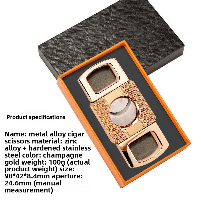 Pisau Pemotong Emas Dua Bilah  - Cigar Cutter Set ulasan dan harga