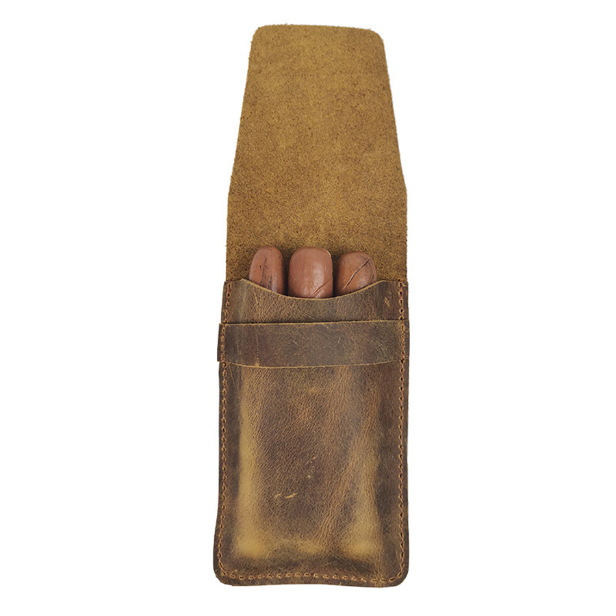 Kotak Cerutu Kulit Tiga Jari P - Cigar Cutter Set ulasan dan harga
