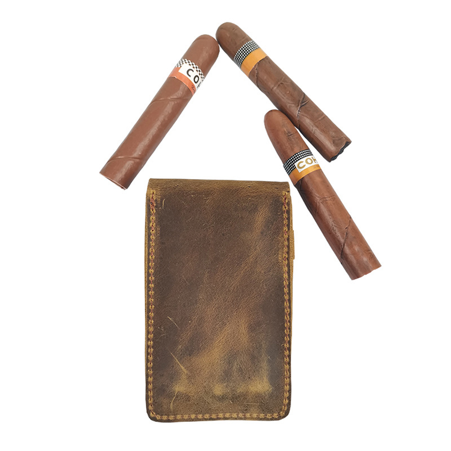 Kotak Cerutu Kulit Tiga Jari P - Cigar Cutter Set ulasan dan harga