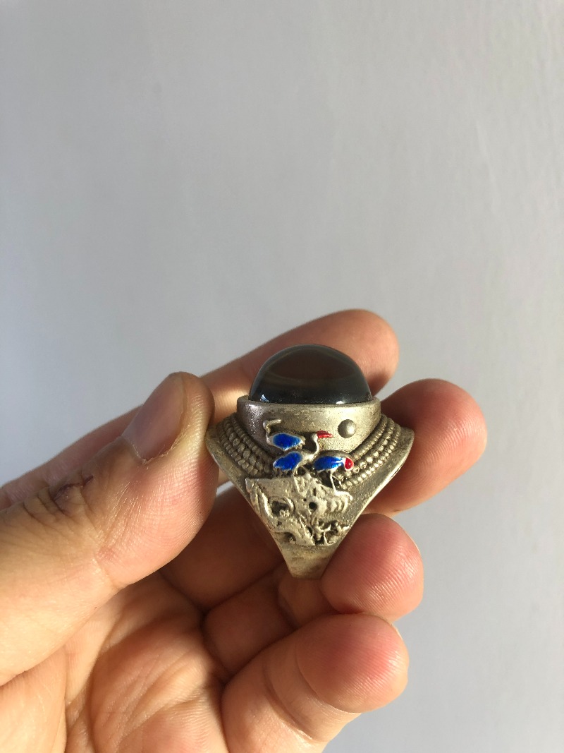 Cincin Pria Retro, Perak Tua y - Men'S Accessories Hand Bands ulasan dan harga