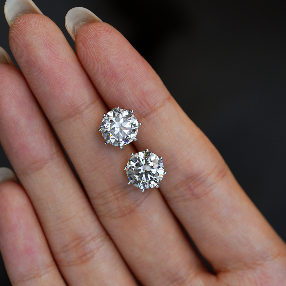 Anting-anting Moissanite Bulat - Men'S Minimalist Accessories ulasan dan harga