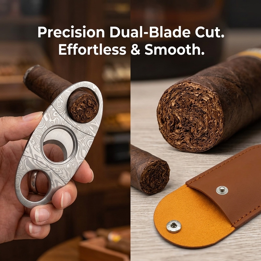 Pemotong Cerutu Manual Stainle - Cigar Cutter Set ulasan dan harga
